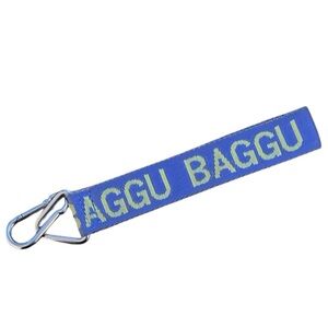 BAGGU LOGO KEYCHAIN Pansy Blue Lemon Curd